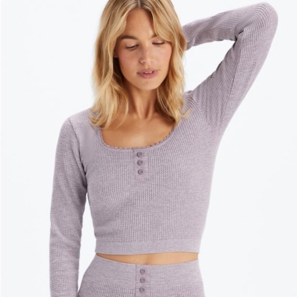 Brand New Fabletics cable knit long sleeve top